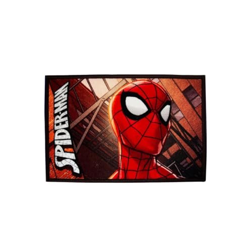 Image of Athom Living Premium Anti Slip Printed Kids Bathmat, Durable Nylon Fabric, Soft Texture, Easy to Clean, Stylish Home Decor Mat for Doorway & Kids Room, 37x57 cm, Multicolor (Spiderman)