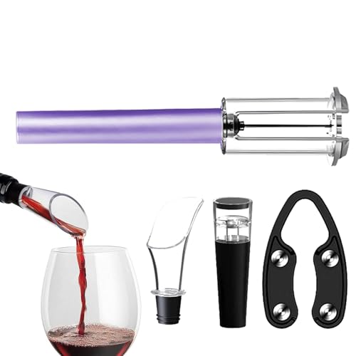 Lot de 4 ouvre-bouteilles de vin, kit tire-bouchon pour vin – Kit de tire-bouchon en 4 pièces – Accessoire de tire-bouchon facile, ouvre-bouteille de vin pour serveurs et serveurs