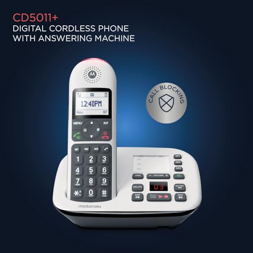 Téléphone sans fil Motorola CD5011 écran large répondeur - vue 6