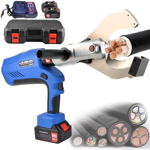 Cordless Hydraulic Bolt Cutter - Battery Operated Electric Wire Shears for Copper/Aluminum Cable Cutting - EZ135C, Heavy-Duty Tool for Efficient Wire Management