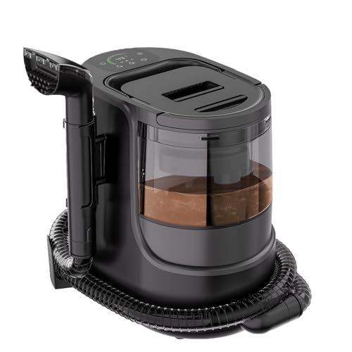 Compact Fabric Steam Cleaner with Suction 400W Powerful Cleaning for Couches Car Seats and Pet Areas Includes 1