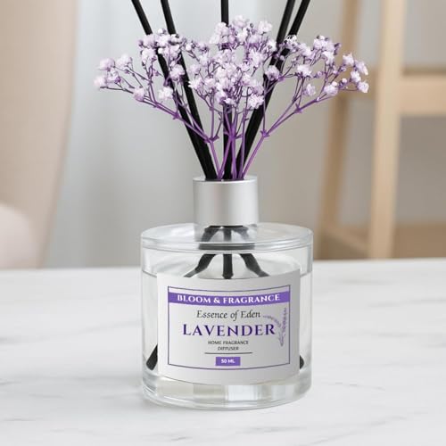 Reed Diffuser Aceite Aromático 50ml con 6 Varillas miniatura 6