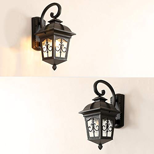 Applique murale LED extérieur crépusculaire avec verre dépoli marron