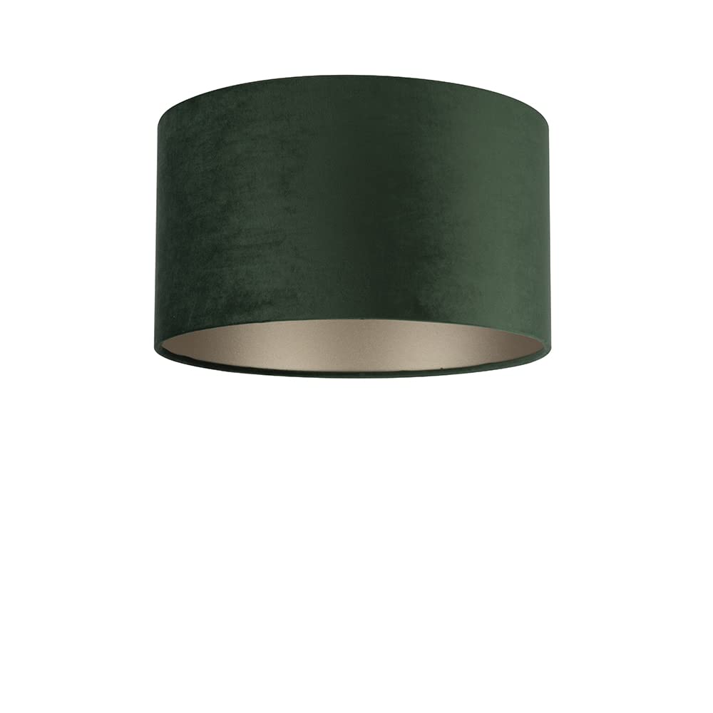 Uniqq Paralume in velluto verde scuro, Ø 35 cm, altezza 20 cm
