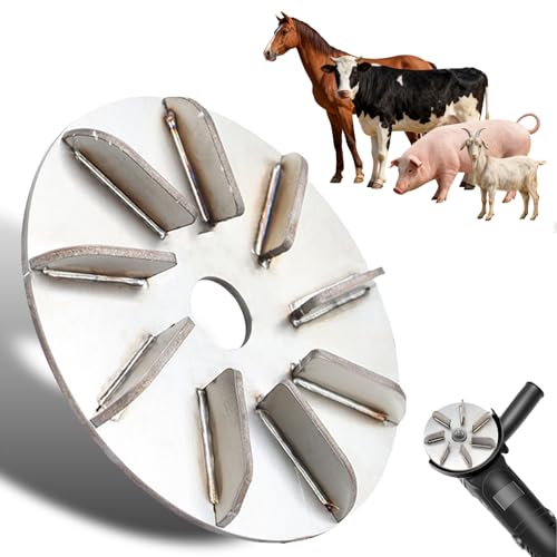 CHCTD - Pig Hair Removal Tool, Labor-Saving Pig Hair Remover Scraper Disc, 9-Gear Stainless Steel Depilatory Disc for 100mm Angle Grinder, Thickened Depilatory Disc for Efficient Poultry Processing (1pc)