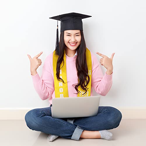 20 Pcs 60" Long Plain Graduation Stole Bulk Class Of 2023 Unisex Adult Graduation Sash Honor Stole Scarf For Men Women (Gold) #TOP6