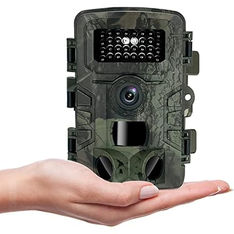Djioyer Wildkamera, 16MP 1080P HD wildtierkamera mit Bildschirm Outdoor 34 LED Leuchten PR700 Wildlife Cam, Wasserdicht Wildcamera's Nachtsicht Cover