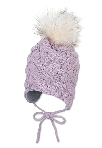 Bonnet tricoté de qualité supérieure fille avec pompon Sterntaler