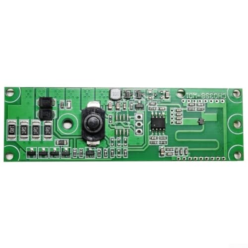 Zilimontt Placa de circuito solar inteligente con sensor de movimiento PIR para batería de 3.2 V 3.7 V, PCB de fibra de vidrio verde de 84 x 26 mm para control de lámpara de pared al aire libre
