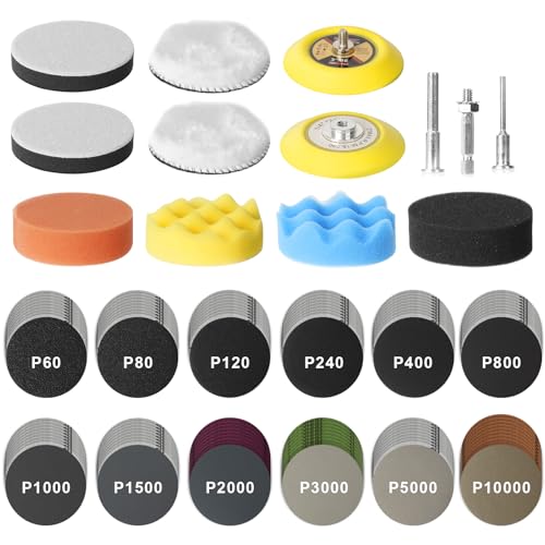 Accesorio de pulido, destornillador inalámbrico, 75 mm, discos de lijado húmedo, faros, juego de pulido, esponja de pulido, destornillador inalámbrico, almohadilla de pulido, para pulidor de