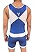 TRI-TITANS Power Reversible red and Blue Wrestling Singlet - Freestyle Greco Roman Folkstyle - Red and Blue Mens & Youths (Adult 2XL: 200lbs-240lbs)