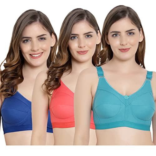 Image of BELLA BEAUTY 3 Piece Everyday Full Coverage Bra(Combo of 3)(Combo 3-010)