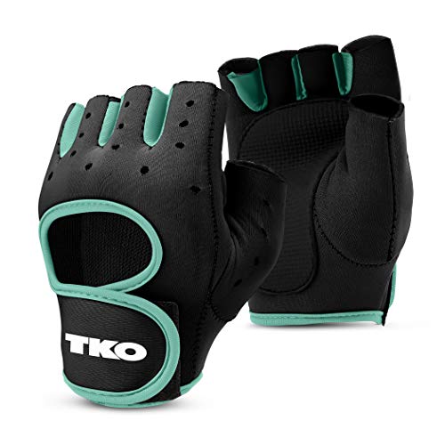 TKO Workout Gloves with Non-Slip Padded Grips | Neoprene Gloves with Breathable Mesh for...