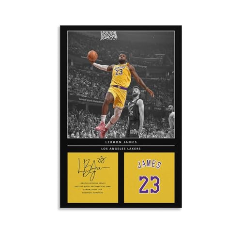 lebron james Basketball Star Wall Art Canvas Poster Unframed 12x18 inch (30x45cm) Poster for Home Office Office Gym Wall Decor