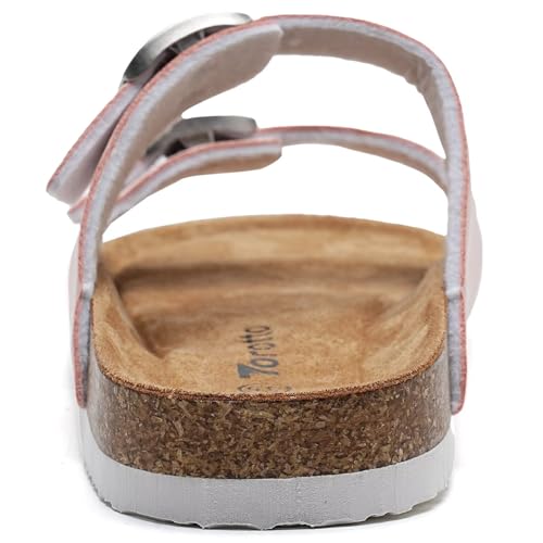 Image of Torotto Kids Sandals Boys Girls Slide Summer Non-slip Cork Glitter Toddler Slippers with Adjustable Straps for Indoor & Outdoor