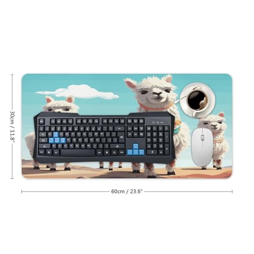 Cute Llama desk mat mouse pad grande antideslizante miniatura 2