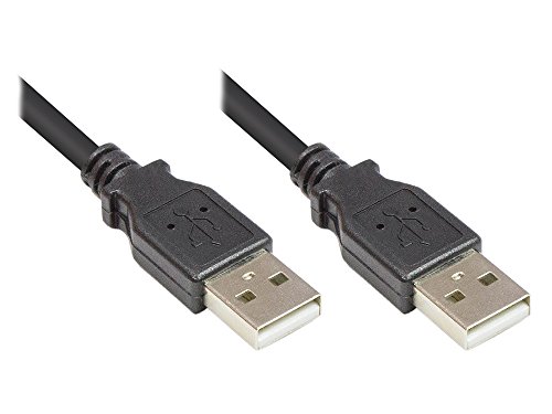 Good Connections Connection Cable USB 2.0 Male A to Male A, Foil and Braid Shielding, Copper Wire black 0.5 m