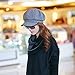 Womens Newsboy Cap French Fashion Ivy Cabbie Gatsby Hats Wool Winter Cap Baker Boy Hat Ladies Visor Berets Cap Grey