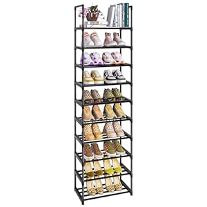 Shoe Rack, Sturdy Metal Shoe Rack Organizer,Narrow Shoe Rack,Shoe Racks for Closets,Shoes Rack,Shoe Stand,Shoe Shelf