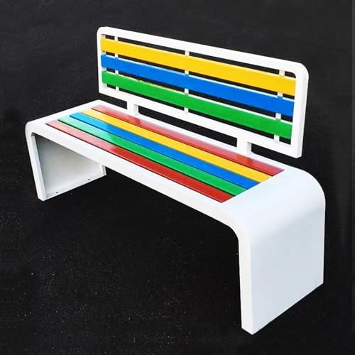 Outdoor Metal Garden Bench, 500kg Capacity, Durable Patio Seating for Park, Yard, Porch, Lawn Decor, 39in White Deck Furniture - Elegant & Sturdy