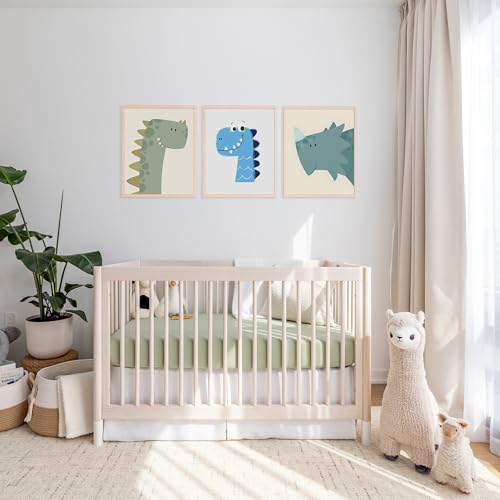 Image of Muslin Crib Sheets, 100% Organic Cotton, Breathable and Ultra-Soft, Standard Crib Sheet Mattress (28 inchx 52 inch) for Girls and Boys, Neutral Fitted Baby Crib Sheet (Sage Green)