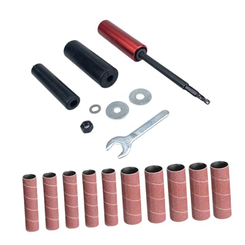 Generic Sanding Drum Set with 120 Grit Sandpaper for Woodworking