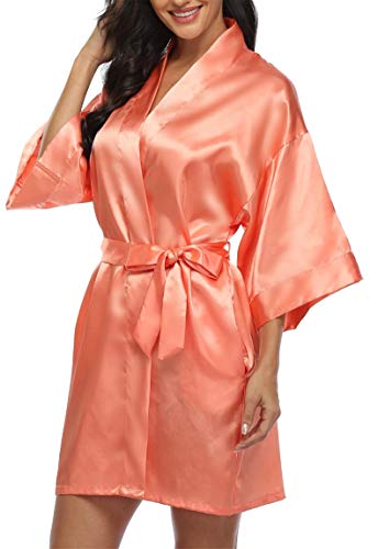 Image of Giova Women Bridal Robe for Bride and Bridesmaid Getting Ready Wedding Party Bathrobe