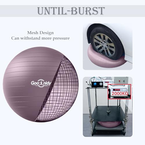 Image of Soft Exercise Ball, Yoga Pregnancy Ball Chair, Pilates Equipment with Pump