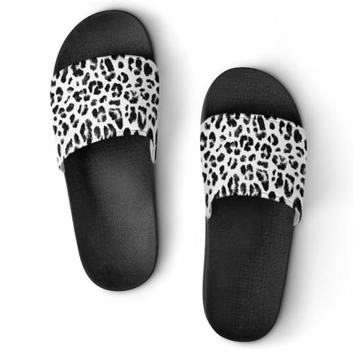 Print Leopard Pattern Slippers for Men Wormen Shower Bathroom Slipper Indoor Beach Non Slip Sandal