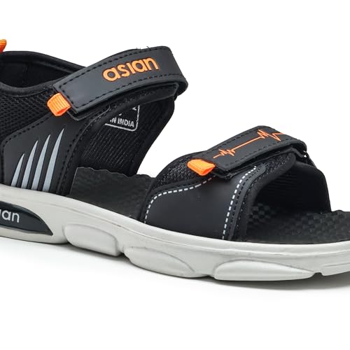 Image of ASIAN Mens Virat-02 Casual Sandals With Adjustable Velcro Closure For Easy Wear With Flexible Fitting And Trendy And Stylish Looks With Unique Sole Design | Ideal For Everyday Use For Boys
