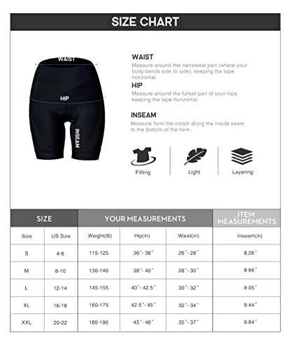 Heathyoga Womens 4D Padded Bike Shorts With Pockets Padding Cycling Shorts Women Bicycle Shorts Biker Biking Shorts Black thumb #5