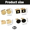Cufflinks for Men, 4 Pairs Gold Cufflinks, Classic Cuff Links for Business, Wedding, Formal Events, Elegant Gift for Grooms and Professionals #1