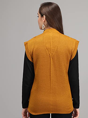 Image of eKools Women's Winterwear Woolen Sleeveless Sweaters (with Side Pockets)
