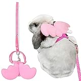Seguro y cómodo: el arnés de conejo ajustable está hecho de tela de nailon, fuerte y confiable, no causará molestias a su pequeña mascota, no tirará del pelo peludo de la mascota y les dará una buena experiencia de uso.