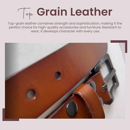 1 3/8” Italian Leather Belt | 35mm TSA & Airport Friendly Metal-Free for Men and Women| Black & Brown Italian Belt3