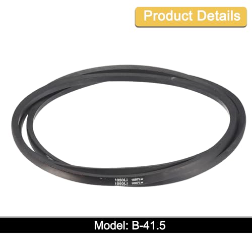 Image of Uxcell 3 Pack B-41 1 /2 Classic Wrapped V-Belt, 44 inch Outside Circumference, Black, Industrial Rubber V-Belt, Compatible with Pumps, Fans, Compressors, Agricultural Equipment, Vehicle Systems