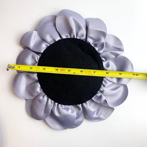 Image of Heyiwell Large Satin Fabric flower for Brooch Pin Wedding Party Dance Dress Suit Clothes Head Hair Accessories DIY Decor 9.45 inchInch