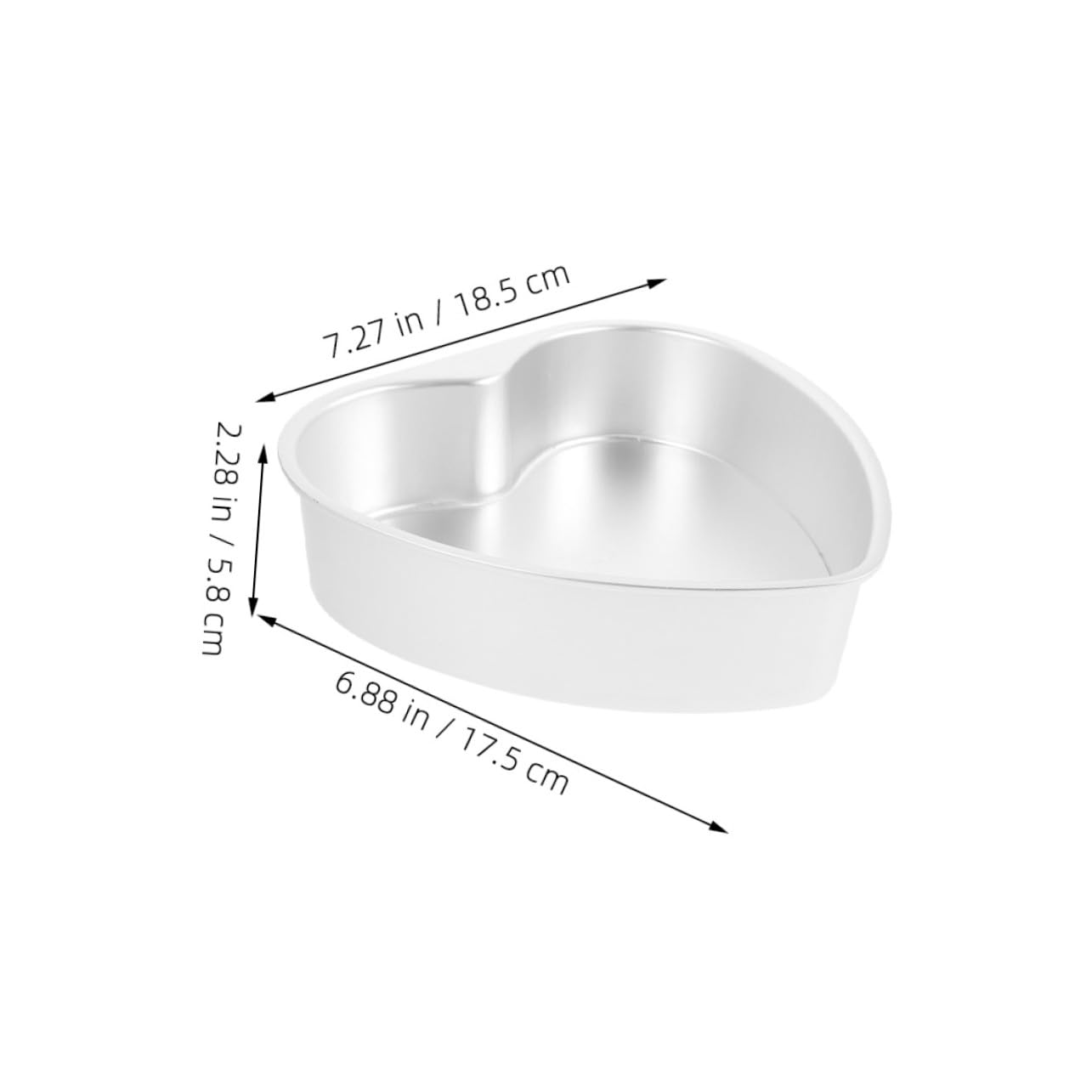 VALICLUD Molde para Pastel en Forma de Corazón 7 Pulgadas Aluminio con Base Extraíble Diseño Multiusos para Hornear Mini Tartas Cumpleaños Bodas Set de 2 Piezas