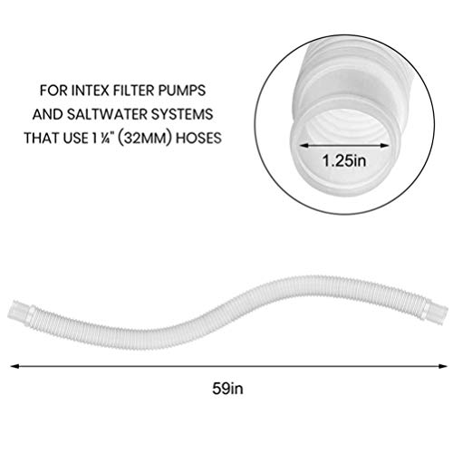 CLISPEED 3 Pcs Mangueira de SubstituiÃ§Ã£o de Piscina Com 8 BraÃ§adeiras de Mangueira de Filtro de T