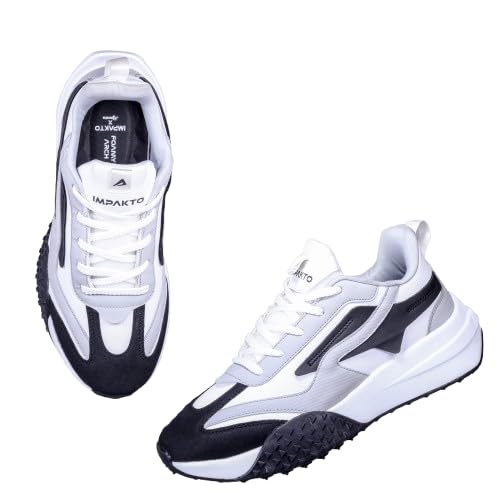 Impkato Para X Golf Sport Shoes for Men | Lightweight & Breathable Upper |Non-Marking Rubber Sole for All Terrain | Arch Support Cushioned Insole | Ideal for Running, Golf, Sports & Outdoor Activities