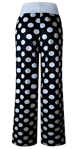 Image of Elsofer Women's Comfy Lounge Pants Soft Floral Pajama Pants Loose Drawstring Wide Leg Palazzo Pants for Sleep, Casual Wear
