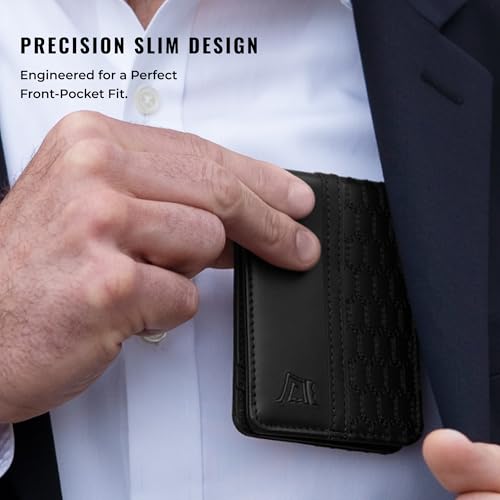 Image of Kings Loot Wallet for Men | Minimalist Slim RFID Blocking Leather Design with Cash Pocket & Card Pull Strap | Holds 1-12 Cards | Stylish & Durable Wallets | Supercar Collection (Midnight Luxe)