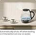 Chefman 1L Electric Tea Kettle with LED Lights, Automatic Shut Off, Removable Lid, Boil-Dry Protection, Hot Water Electric Kettle Water Boiler, Electric Kettles for Boiling Water