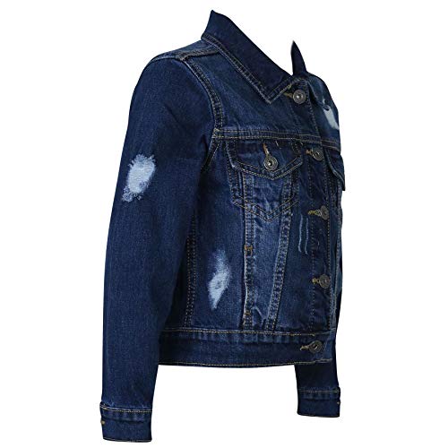Veste jeans délavé garçon avec détails déchirés mode - 3