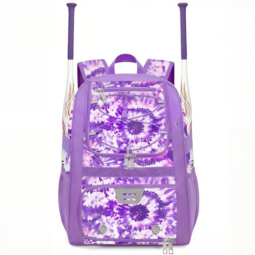Image of Youth Baseball Bag - Softball Bag for Girls & Boys with Shoes Compartment, Bat Backpack for Baseball, T-Ball & Softball Equipment