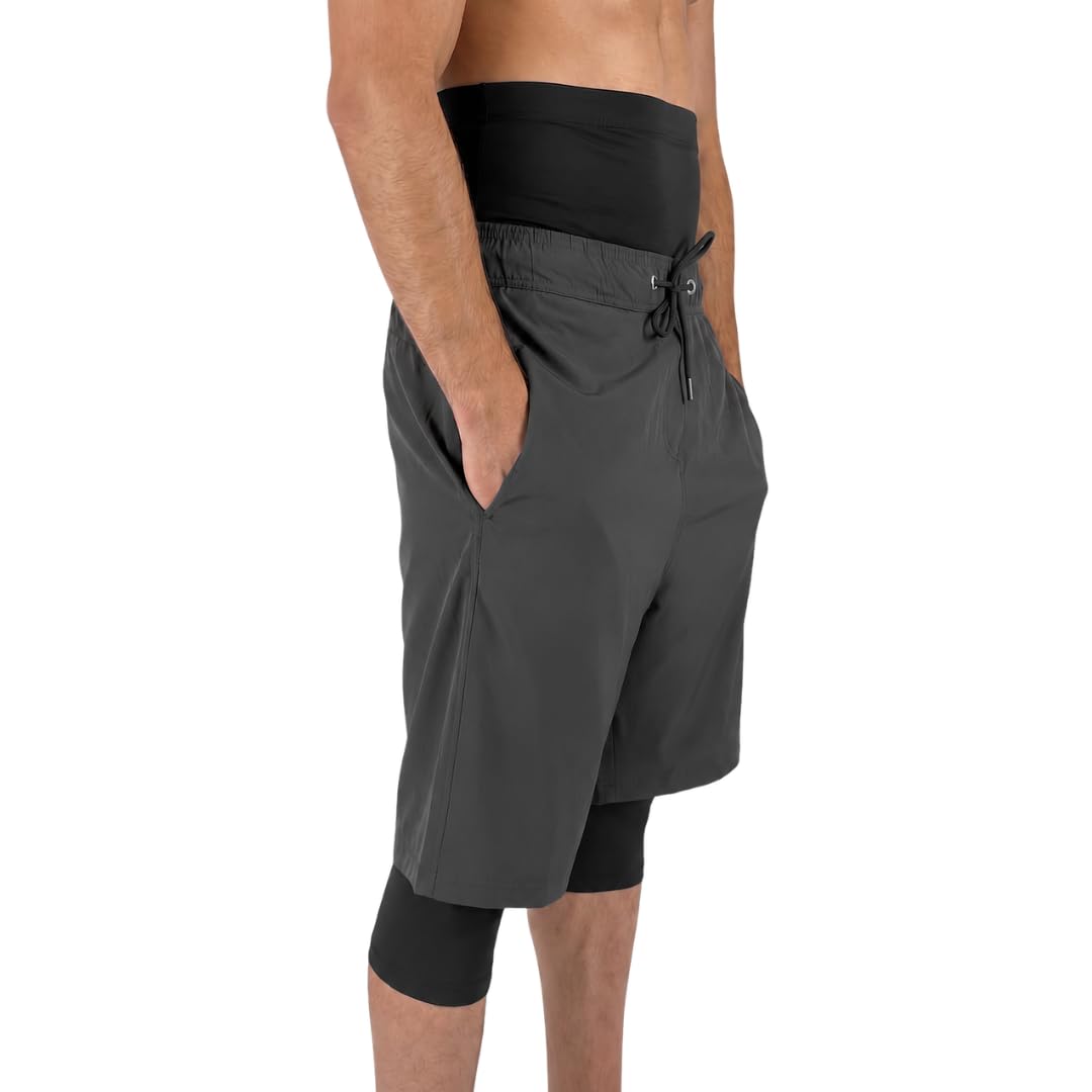 Modesty Awrah - Bañador largo para hombre, secado rápido, protección UV, para playa, piscina, public islámico