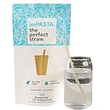 Biodegradable Drinking Straws 7.75 Inch - 100 Count, Vegan-Friendly, Gluten-Free & Compostable, Never Cracks, 100% Flavourless, Eco-Friendly Straws Alternative to Plastic Straws