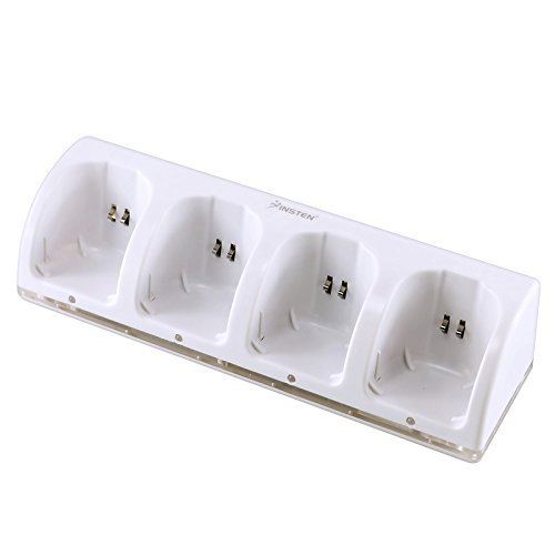 KLAREN Charger Dock + 4 x Battery for Nintendo Wii Remote