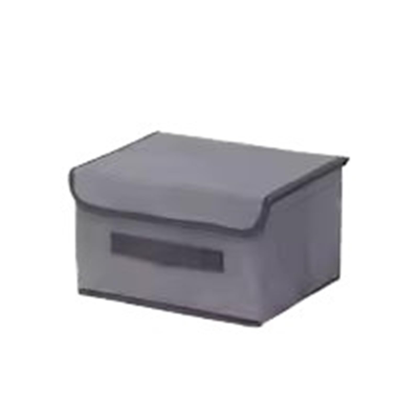ZHSOAO 4Pcs Non-woven Storage Box, Multi-function Foldable Organizer For Underwear Sundries, Home Clothing & Organi for Clothing Bedding Blankets(Grey,25 * 19 * 16CM)