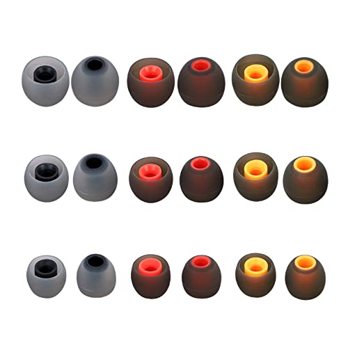 Image of Earbud Silicone Ear Tips Earbuds Replacement Ear Tips Gels Bud for Popular in-Ear Headphones Other Inner Hole from 3.8mm - 5.1mm Earphones 9 Pairs S /M /L